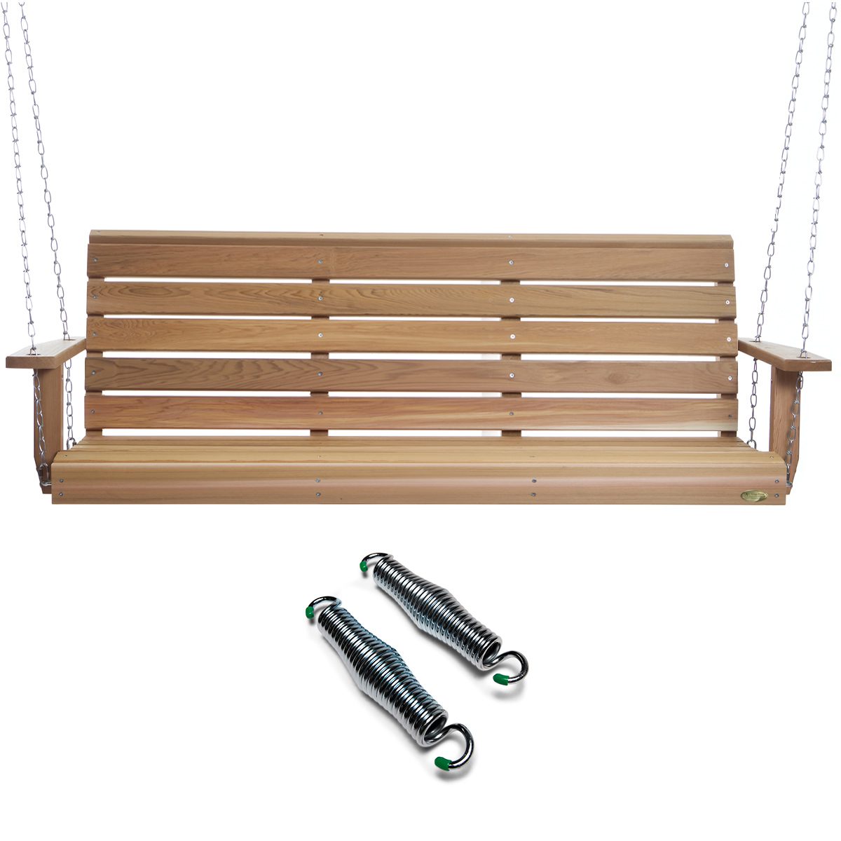 6 foot Porch Swing With Comfort Swing Springs - All Things Cedar - PS70-SW10